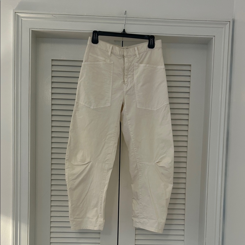 Nili Lotan cream Shon barrel leg pant, size 00 - Picture 3 of 4
